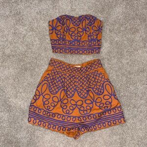 H&M two piece summer set- strapless top and shorts